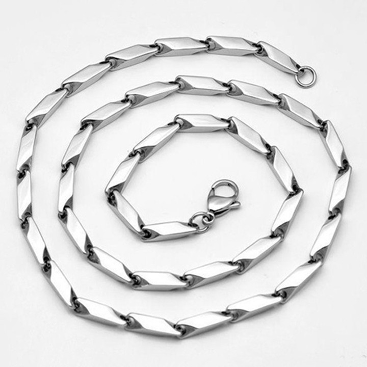 Dây chuyền nam inox hỏa tiễn 4mm trơn thép không gỉ