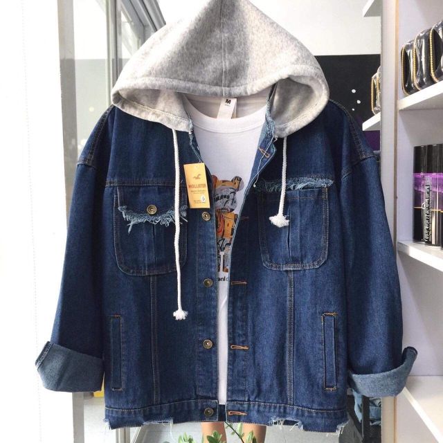 Áo khoác jean nam thêu đen ( M - L -  XL ) siêu cấp . | BigBuy360 - bigbuy360.vn