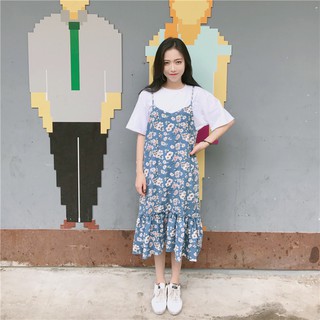 Đầm yếm hoa đuôi cá