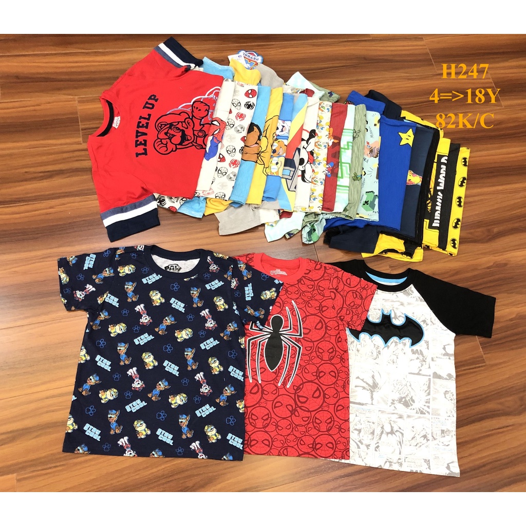 Mã H247: Áo bé trai cotton dư xịn nhiều hãng xuất dư xịn đẹp.