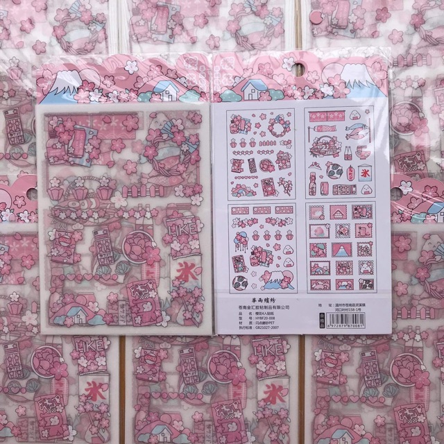 🌸Sticker chủ đề mầu hồng nhũ bling