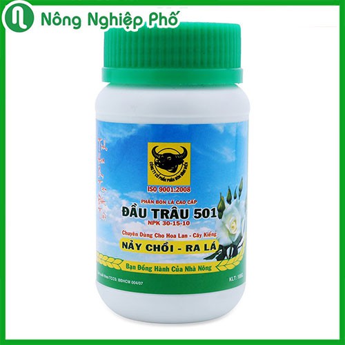 CHAI 100 GRAM - PHÂN BÓN LÁ CAO CẤP ĐẦU TRÂU MK 501 (30-15-10)