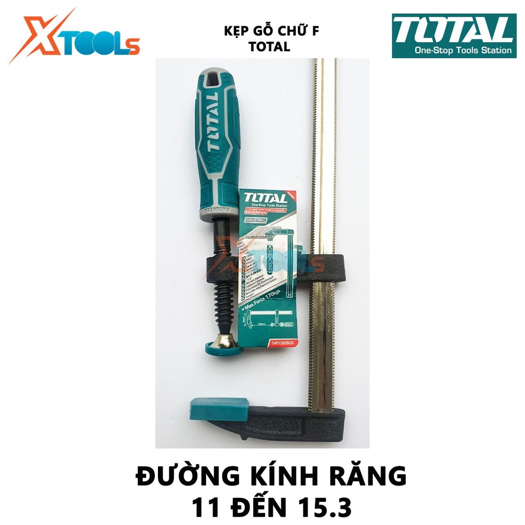 Kẹp gỗ chữ F Total Cảo chữ F thép không gỉ cố định lên bàn thợ mộc, bàn thợ cơ khí [XSAFE][XTOOLs]