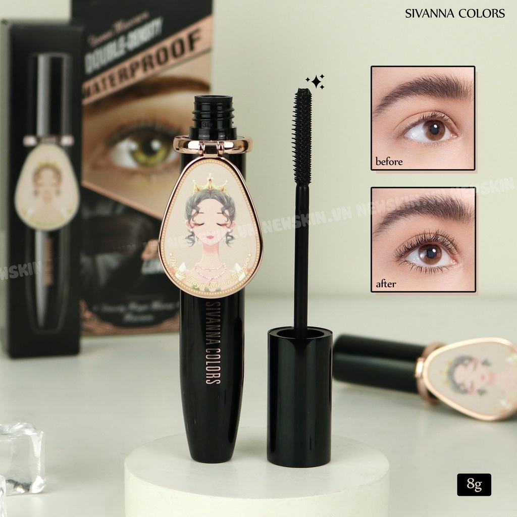 Mascara Làm Dày và Cong Mi Sivanna Colors Density Magic Mirror WATER PROOF 5X HF924