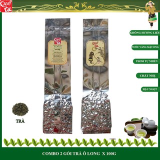 Trà ô long Quê Ta chính hãng, trà olong ngon, vị đậm đà,nguyên chất, uống trà oolong giúp giảm cân hiệu quả( 2gói x100g)