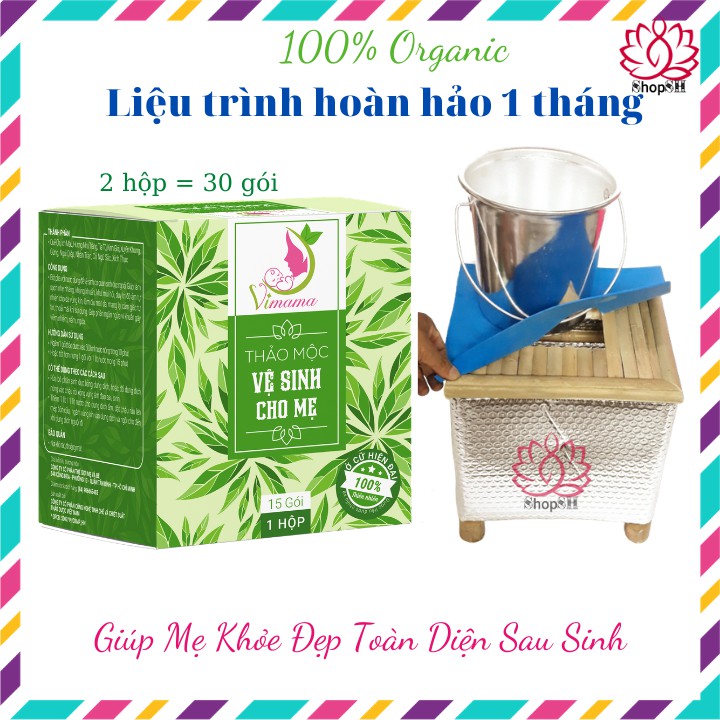 Bộ sản phẩm xông vùng kín sau sinh Vimama trọn liệu trình 1 tháng