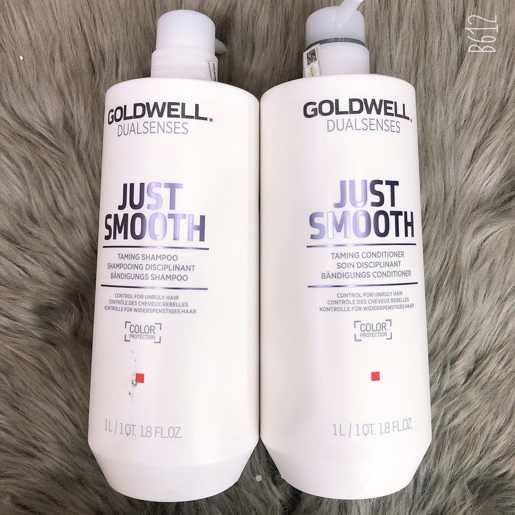 BỘ DẦU GỘI XÃ SUÔN MƯỢT DƯỠNG ẨM GOLDWELL JUST SMOOTH ( hàng chính hãng )