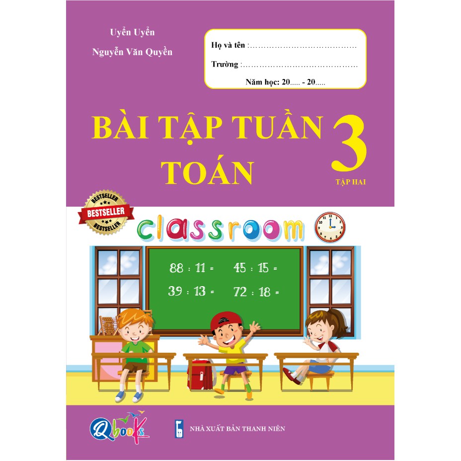 Sách - Combo Bài Tập Tuần và Đề Kiểm Tra - Toán và Tiếng Việt 3 - Cả Năm (8 cuốn)