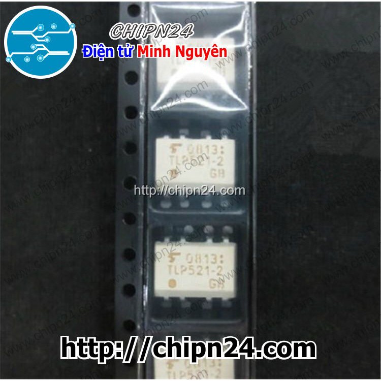 [2 CON] Opto Dán TLP521 2GB SOP-8 Trắng (TLP521-2 P521-2) (SMD Dán)