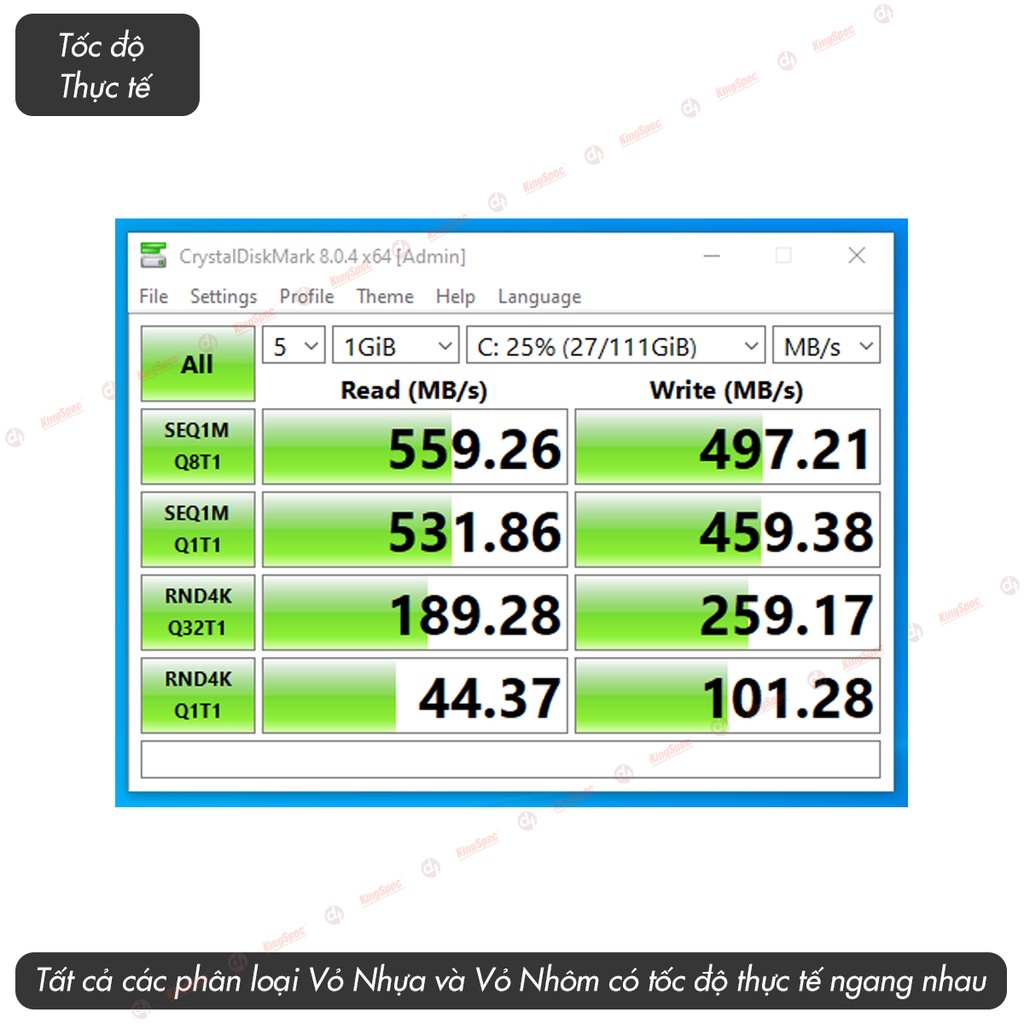 Ổ cứng SSD KingSpec SATA 2.5 , 120GB / 240GB / 480GB | P4 Hàng Chính Hãng