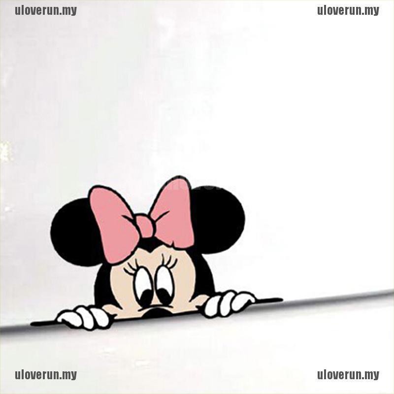 1 Sticker Dán Kính Chiếu Hậu Hình Chuột Mickey Dễ Thương