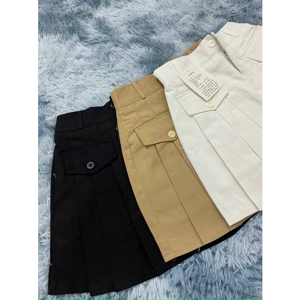 Chân váy kaki nữ dáng xoè có lưng chun Okella (có ảnh chụp tại Shop)