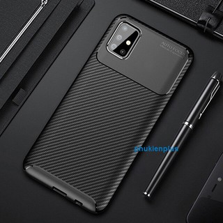 Ốp lưng Samsung Galaxy A51 Film Carbon Case chống sốc Đen dạng mỏng