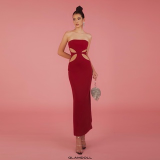 ĐẦM DÀI KHOÉT EO KIỂU HỌA TIẾT