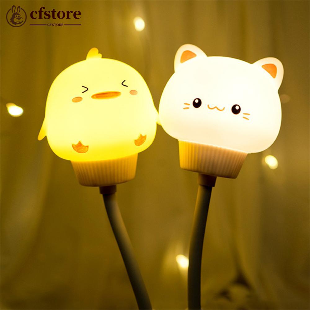 Đèn Ngủ LED H8Y2 Bảo Vệ Mắt Hình Động Vật Hoạt Hình Có Phích Cắm Sạc USB Cho Bé Sơ Sinh