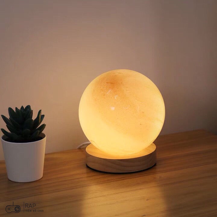 Set đèn mặt trăng 3D cảm ứng kèm bộ 3 phi hành gia dễ thương dùng làm quà tặngtặng đèn bàn đèn ngủ, decor phòng-Ráp