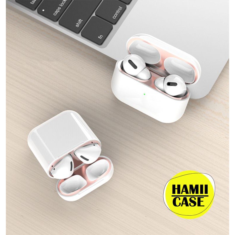 Miếng Dán Kim Loại Chống Bám Bẩn Chống Bụi Cho Case Airpods 1 / Airpods 2 / Airpods Pro