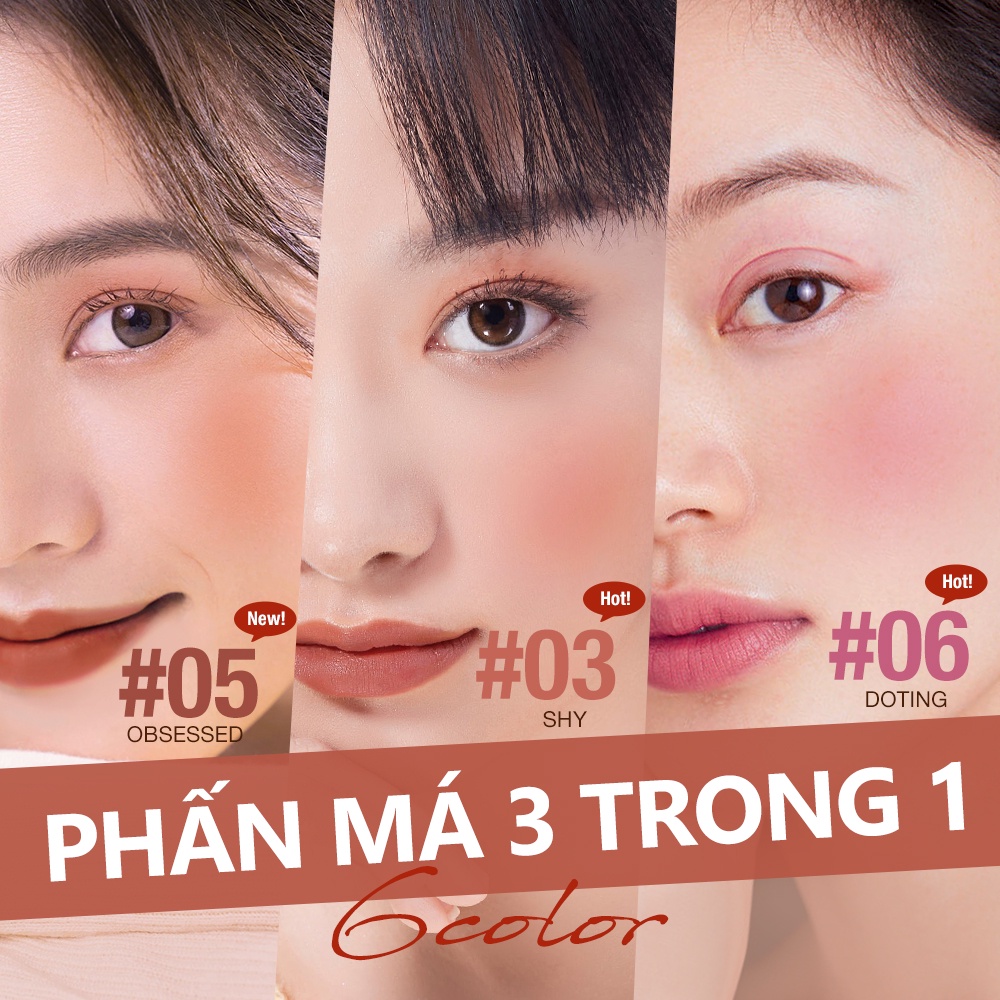 Phấn má hồng dạng thỏi O.TWO.O cấp ẩm 6 màu sắc lựa chọn | BigBuy360 - bigbuy360.vn