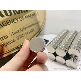 nam châm siêu mạnh 25x10mm, nam châm viên đất hiếm lực hút siêu cường D25mm dày 10mm
