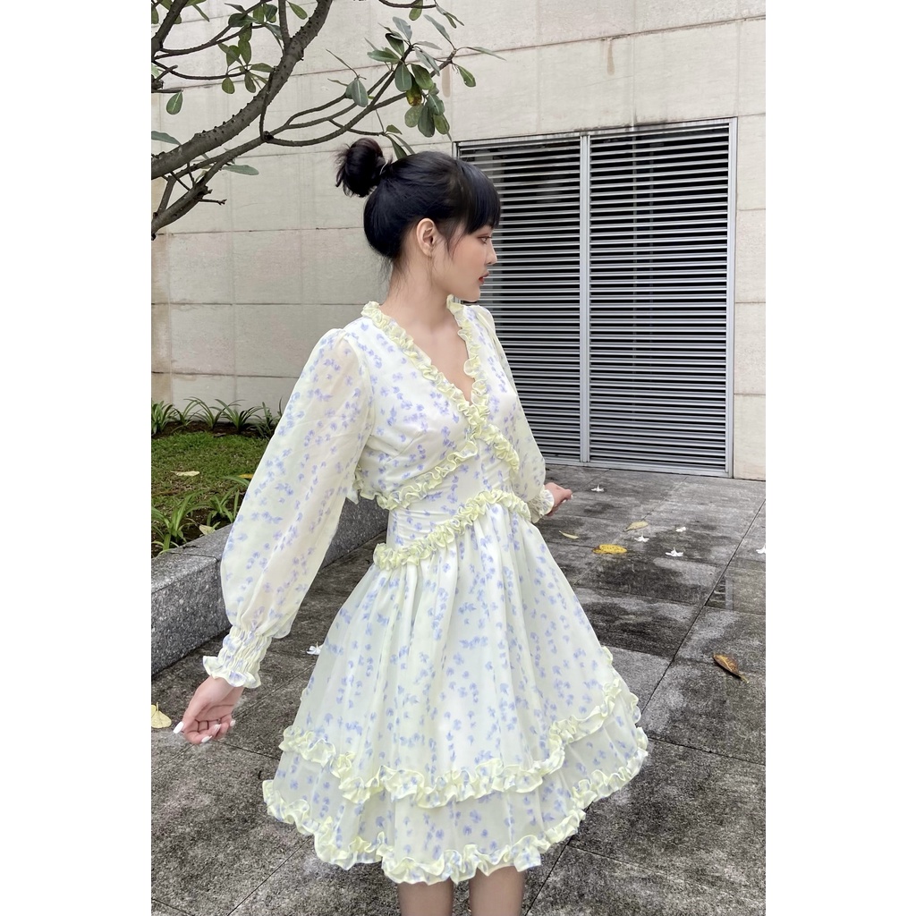 Đầm Cổ V Tay Dài - EDINI - D1514