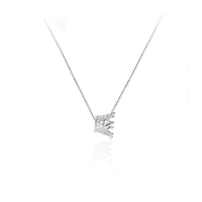 Dây chuyền bạc ATJ9081 mặt vương miện cao cấp, vòng cổ nữ Crown Necklace - ANTA Jewelry