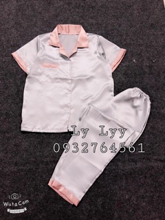 ĐỒ BỘ LỤA PHỐI PIJAMA - TAY CỘC QUẦN DÀI