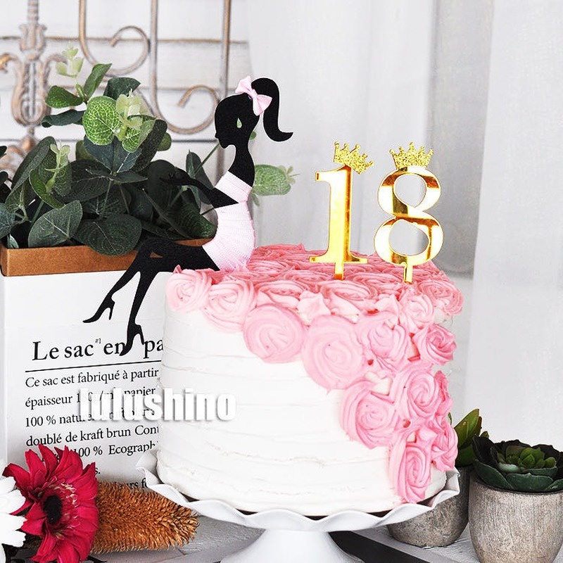 1 Chiếc Vương Miện 0-9 Chữ Số Bằng Acrylic Trang Trí Bánh Sinh Nhật Tiệc Cưới Sinh Nhật