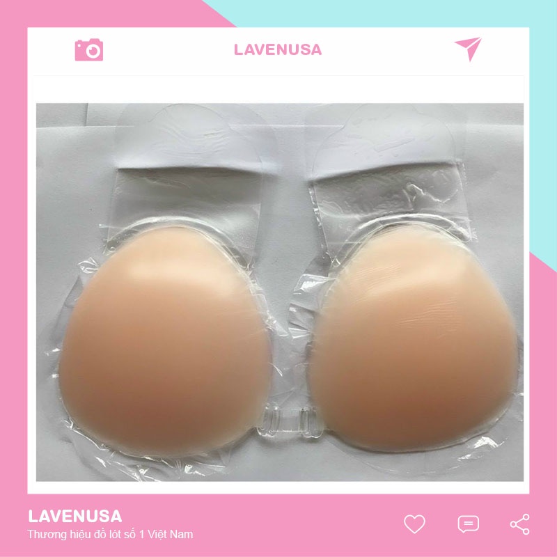 Miếng dán ngực silicon nâng ngực tạo khe chống tụt cao cấp LAVENUSA AL74
