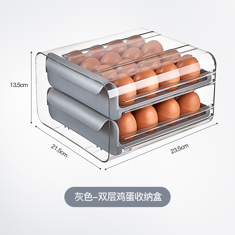 Hộp đựng trứng cao cấp trong suốt 2 tầng để tủ lạnh 32 lỗ thiết kế trong suốt