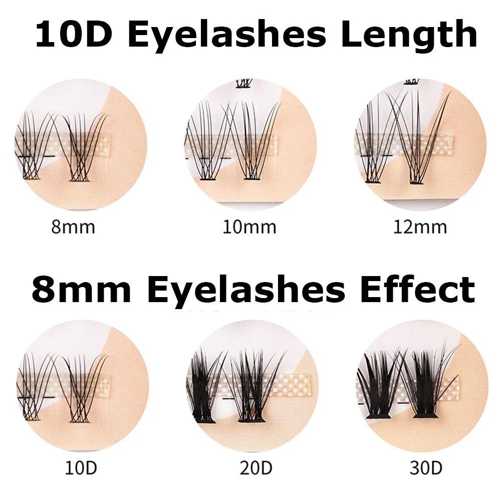 Hộp Lông Mi Giả 8 / 10 / 12mm Mềm Mại Tự Nhiên