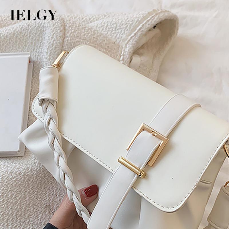 Túi đeo dưới cánh tay làm từ da PU màu trơn đơn giản thời trang mùa hè IELGY