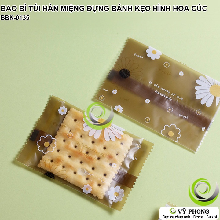 BAO BÌ TÚI HÀN MIỆNG ĐỰNG BÁNH KẸO TÂN XUÂN HÌNH BÔNG HOA CÚC ĐÓNG GÓI QUÀ TẶNG DỊP LỄ TẾT NĂM MỚI NOEL BBK-0135