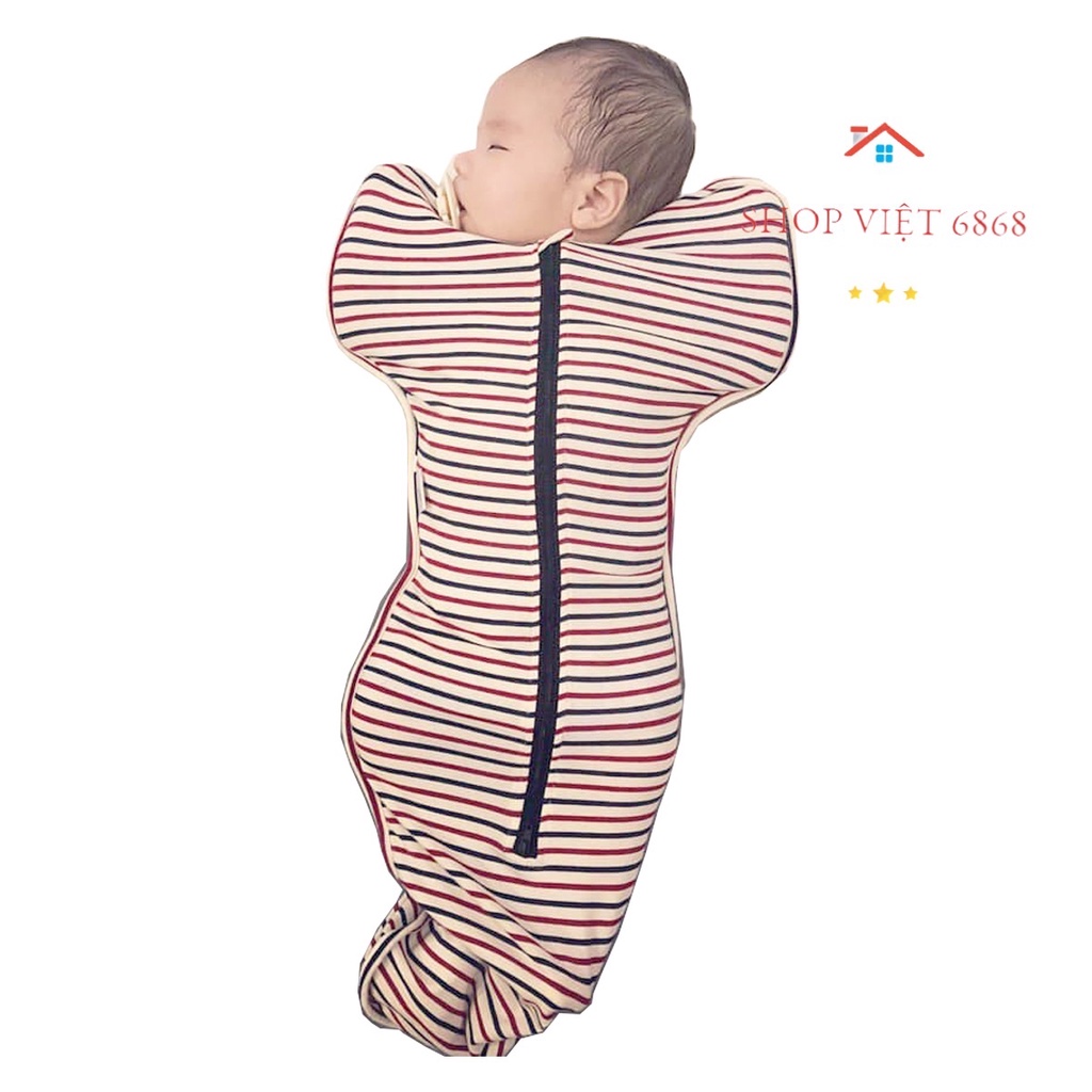 Nhộng chũn, quấn chũn bé sơ sinh giúp ngủ ngon giấc vải cotton thông thoáng, chũn ngủ 100% hàng Việt Nam