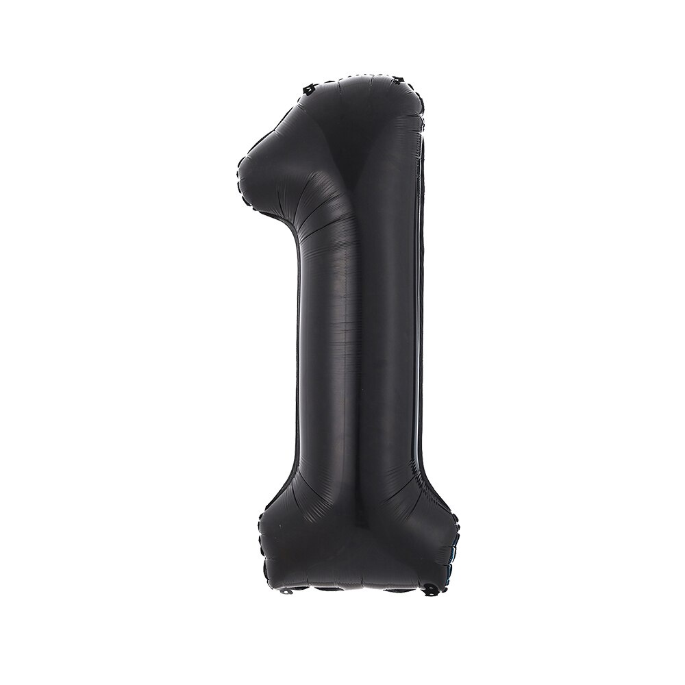Bong bóng lá nhôm màu đen 32inch hình chữ cái và chữ số dùng để trang trí tiệc cho bé
