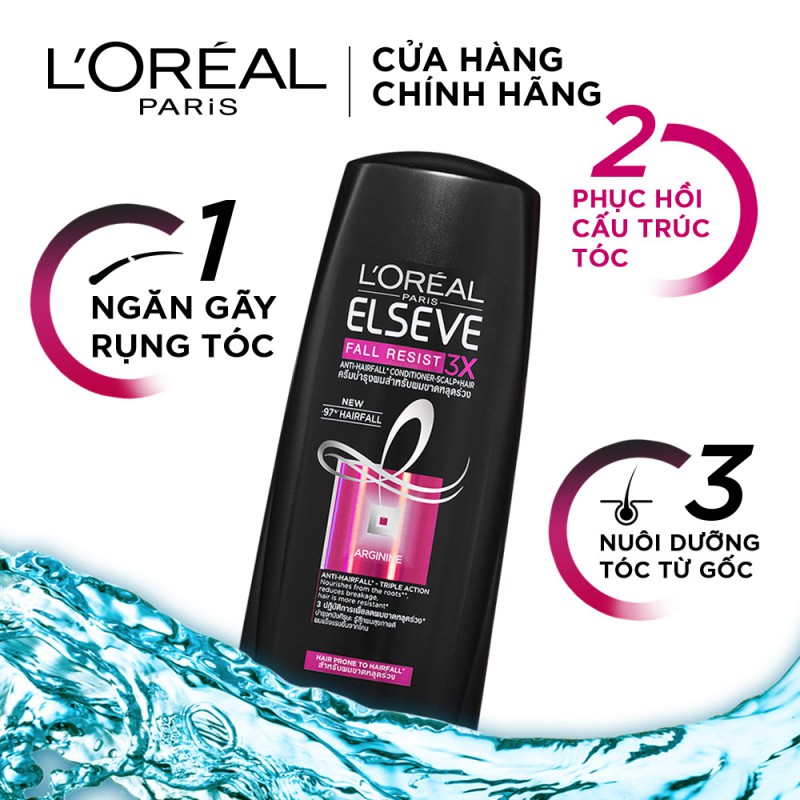 Bộ dầu gội 650ml, dầu xả 325ml và kem ủ 200ml ngăn gãy rụng L'Oreal Paris Fall Resist 3X | WebRaoVat - webraovat.net.vn