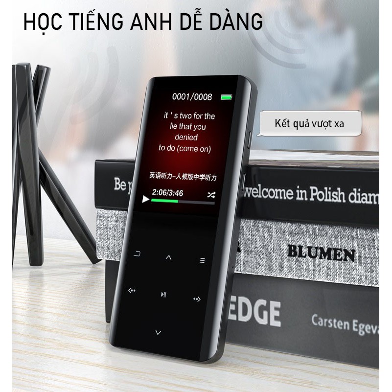 Máy Nghe Nhạc MP3 Màn Hình Cảm Ứng Bluetooth Ruizu D18 Bộ Nhớ Trong 32GB - Hàng Chính Hãng