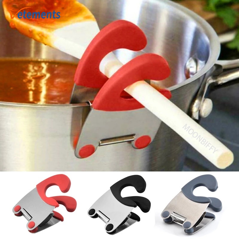 Kẹp Cố Định Tấm Lót Nồi Chảo/Chảo Chống Bỏng Bằng Thép Không Gỉ Cho Nhà Bếp