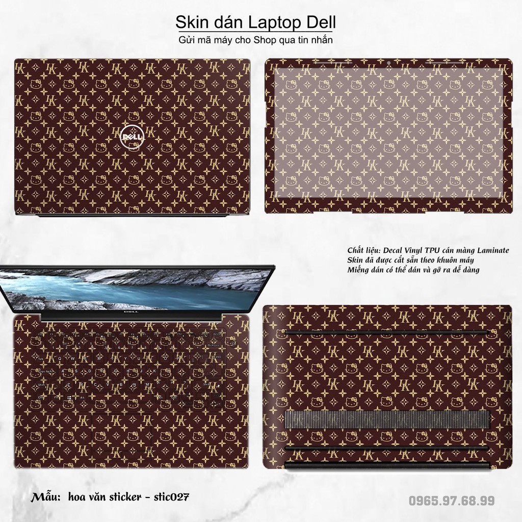 Skin dán Laptop Dell in hình Hoa văn sticker nhiều mẫu 5 (inbox mã máy cho Shop)