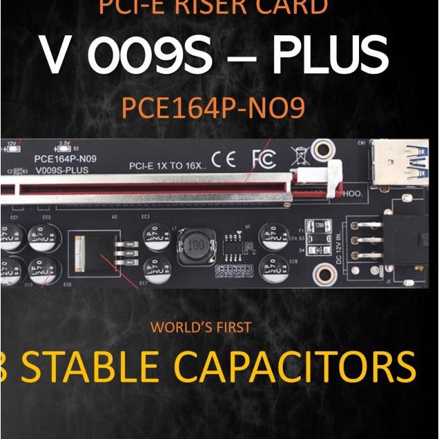 ✭ Bộ 8 Tụ Điện Pci RISER 009S-PLUS Chuyên Dụng ✤ | BigBuy360 - bigbuy360.vn