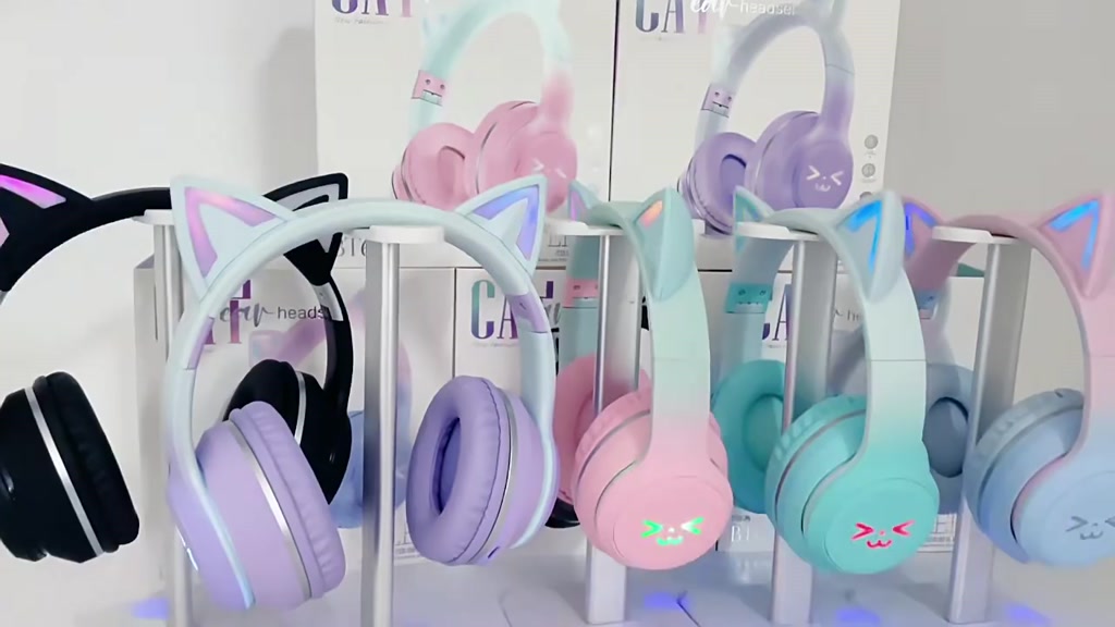Tai Nghe Mèo Chụp Tai Bluetooth Mẫu Mới 2023,Tai Nghe Chơi Game Học Online Headphone Có Đèn Led | BigBuy360 - bigbuy360.vn