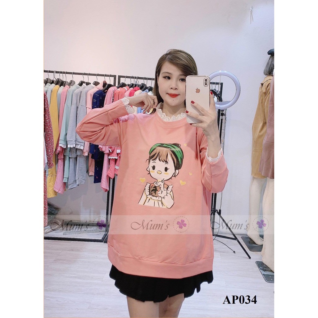 ÁO BẦU 🚛FREESHIP🚛 ÁO phông cổ tròn pha ren
