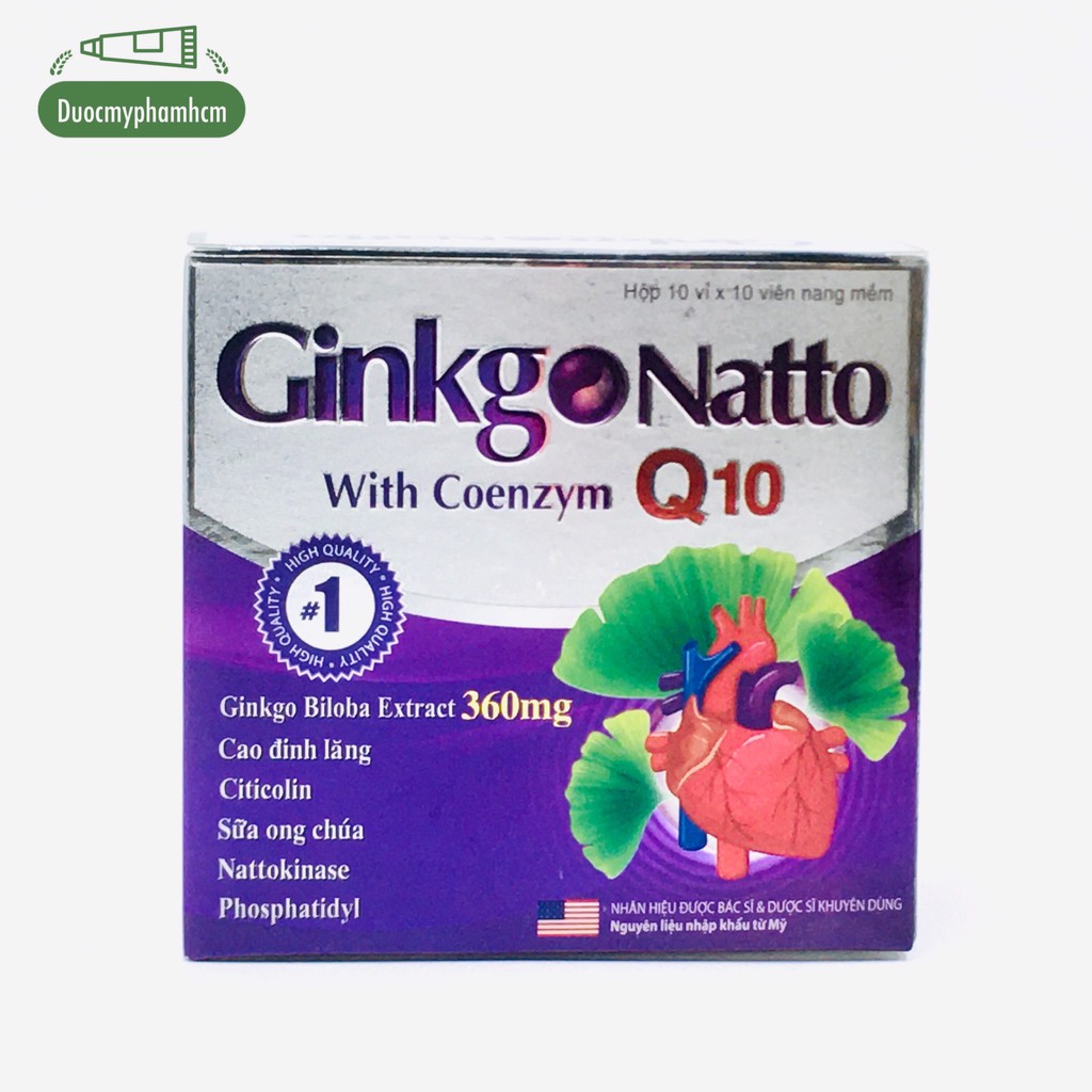 Viên Uống Bổ Não GINKGO NATTO COENZYM Q10 - GIÚP TĂNG CƯỜNG LƯU THÔNG TUẦN HOÀN NÃO