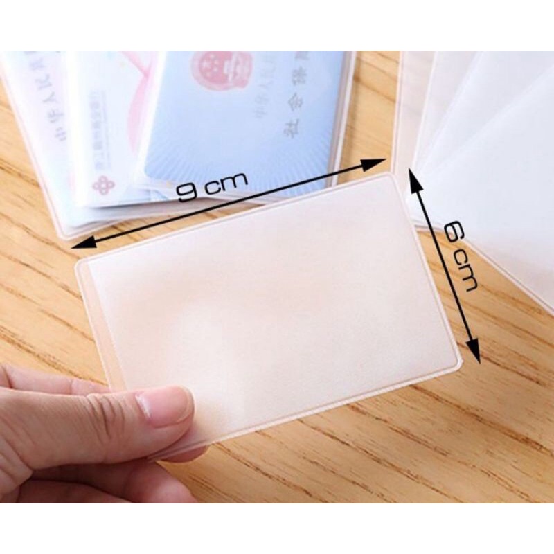 Combo 10 Vỏ bọc thẻ căn cước trong suốt có nắp và các loại giấy tờ cá nhân