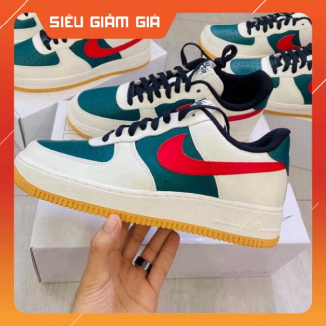 Giày thể thao Jordan AF1 cao cấp full bill box, giày Sneaker nam nữ cổ thấp da lộn màu xanh đỏ đế cao, JD form đẹp M11 | BigBuy360 - bigbuy360.vn