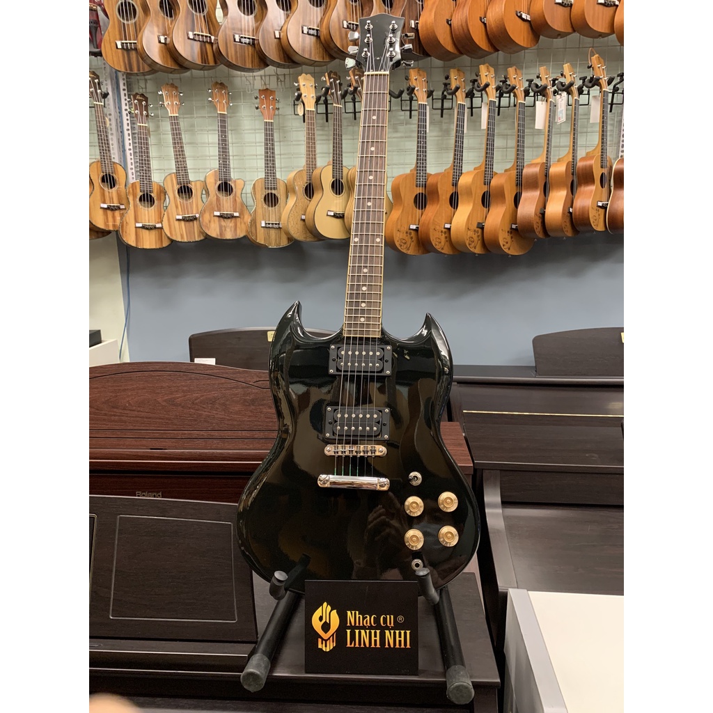 Đàn guitar điện Trung Quốc màu đen