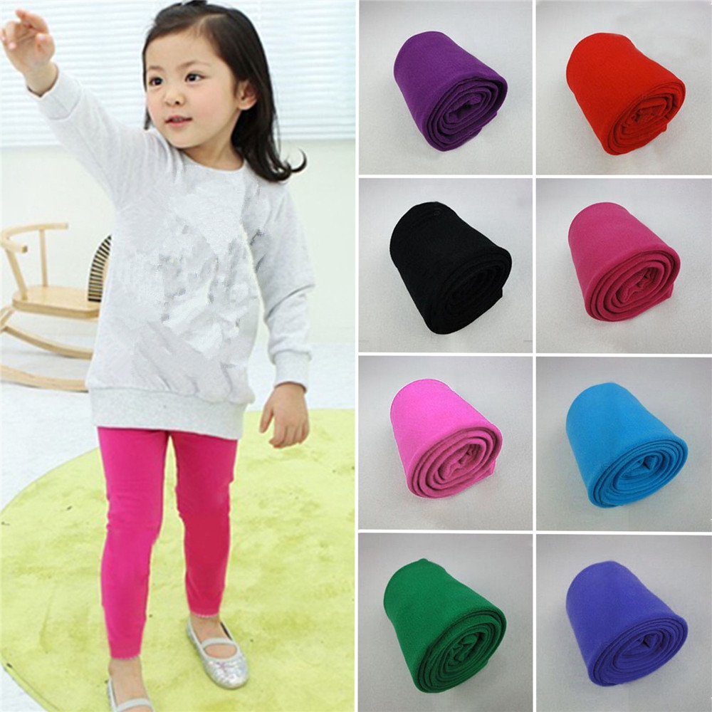 Quần legging đệm lông giữ ấm mùa đông kiểu dáng xinh xắn dành cho bé gái