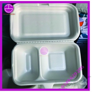 Hộp Xốp 2 Ngăn Đựng Cơm