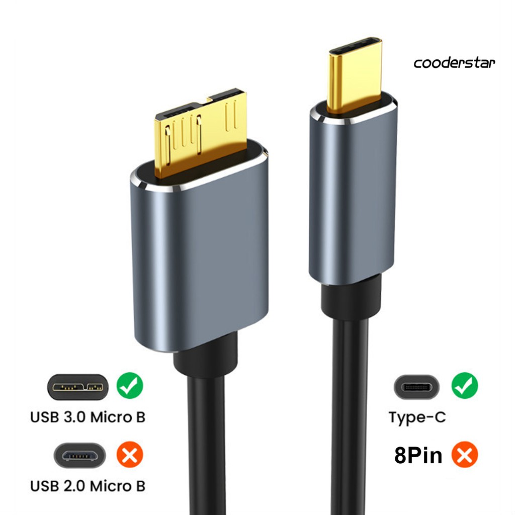 Dây cáp ổ cứng 50 / 100 / 150cm Usb 3.1 Type-C sang Usb 3.0 Micro-Usb 5gbps cho máy tính để bàn | BigBuy360 - bigbuy360.vn