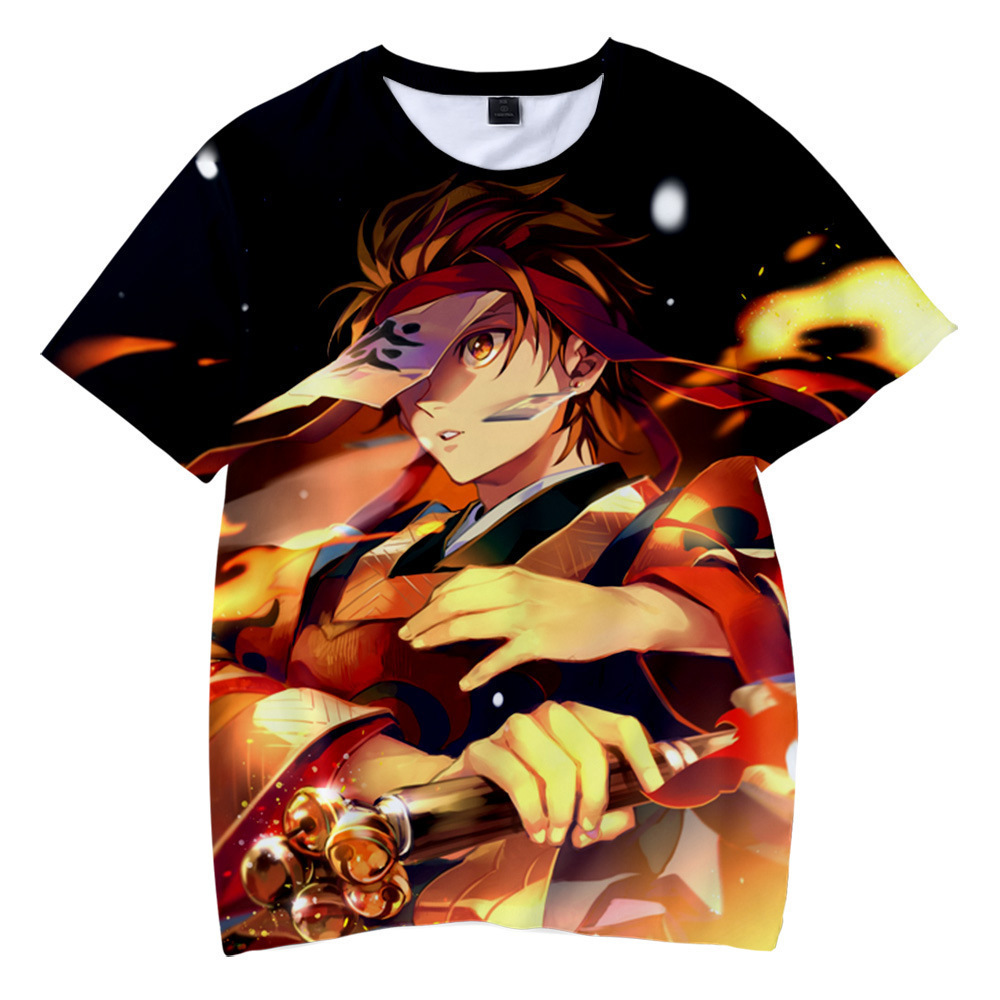 Áo Thun Croptop Tay Ngắn Họa Tiết Demon Slayer Plus Size | BigBuy360 - bigbuy360.vn