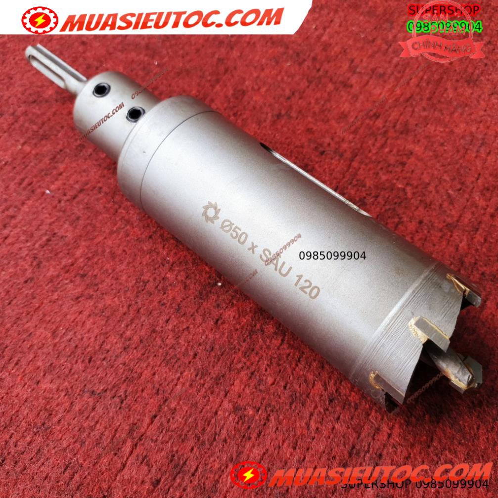 Mũi khoan rút lõi khoét tường gạch sâu Phi 50 x 120 mm không khoan bê tông, không khoan chế búa